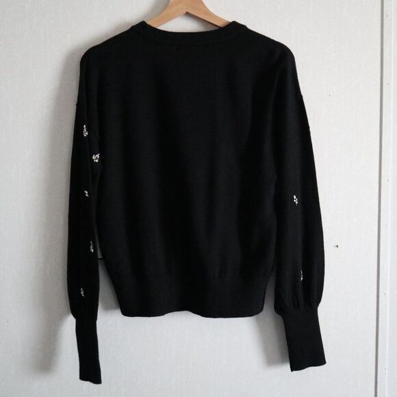 Nowt Halogen Rhinestone Jewel Studded Pullover Sweater - Picture 3 of 7